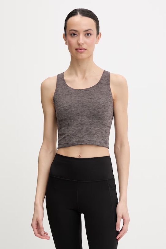 adidas Performance top do jogi damski All Me brązowy KA4813