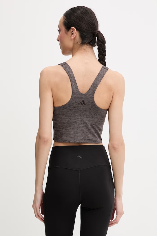 Odzież adidas Performance top do jogi damski All Me KA4813 brązowy