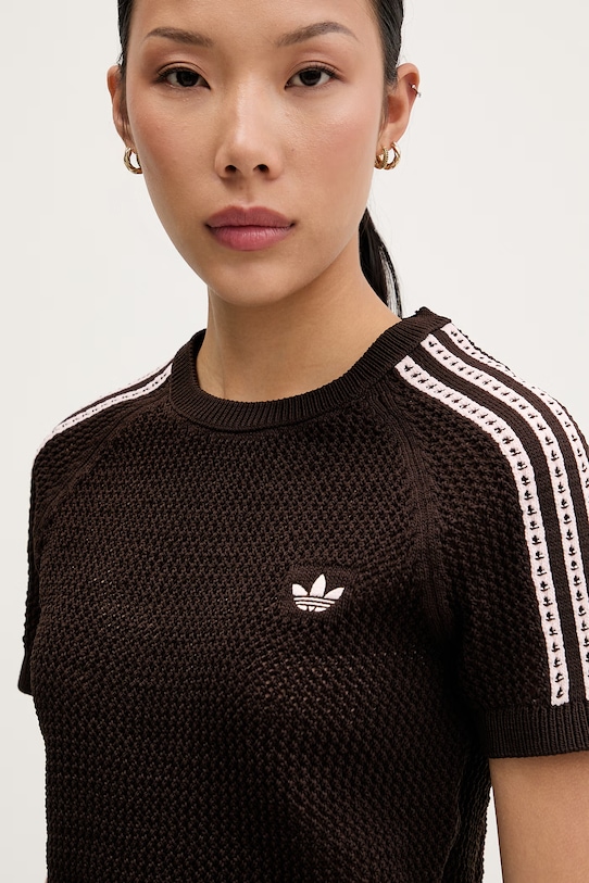 adidas Originals футболка жіноча ажурна коричневий KC6480