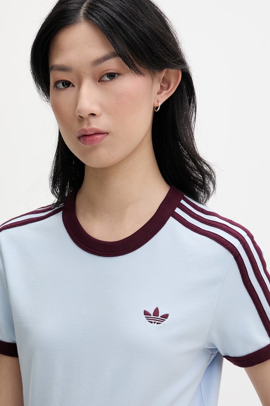 adidas Originals T-shirt damski z bawełną niebieski KD3684