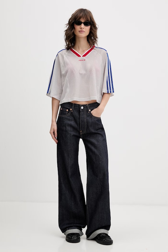 adidas Originals T-shirt oversize damski KE2358 szary SS26
