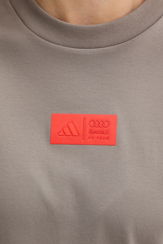 adidas t-shirt damski bawełniany x Audi KE6770 brązowy