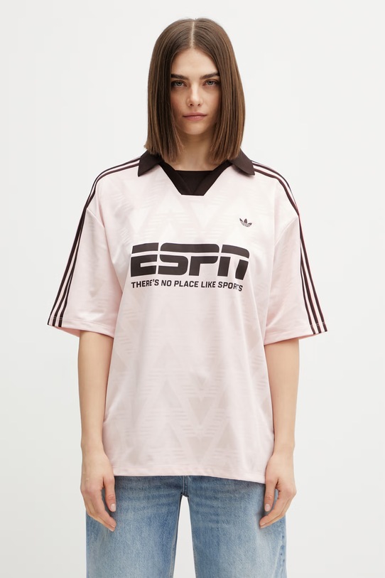adidas Originals t-shirt oversize damski różowy KG3611