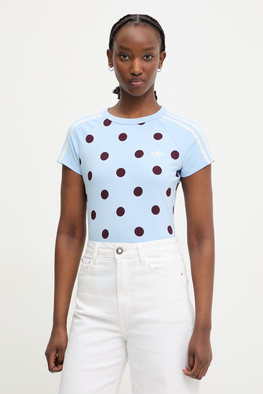adidas Originals tričko dámske s bavlnou modrá KV1192