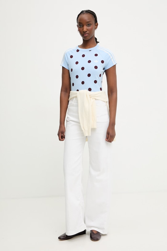 adidas Originals t-shirt γυναικείο με βαμβάκι KV1192 μπλε SS26