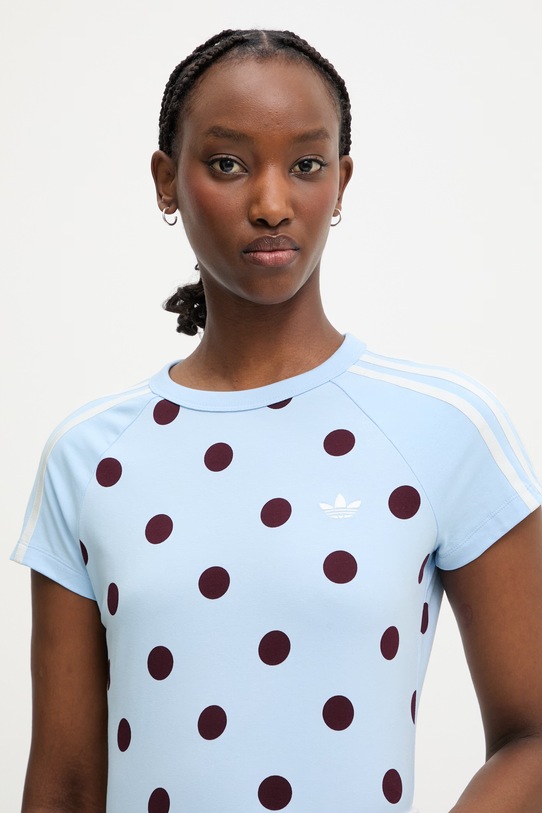 adidas Originals tričko dámske s bavlnou modrá KV1192