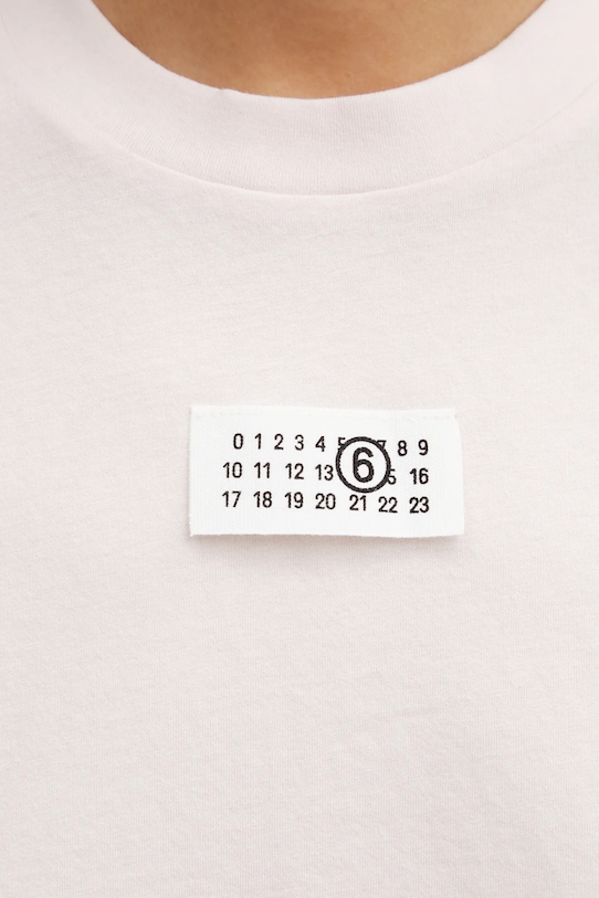MM6 Maison Margiela t-shirt bawełniany różowy S52GC0326.M20170.231