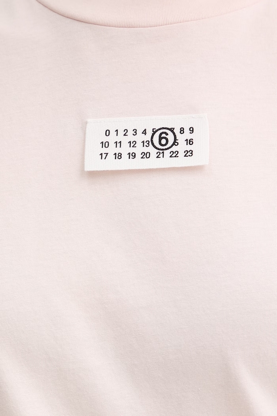 MM6 Maison Margiela t-shirt bawełniany S52GC0326.M20170.231 różowy