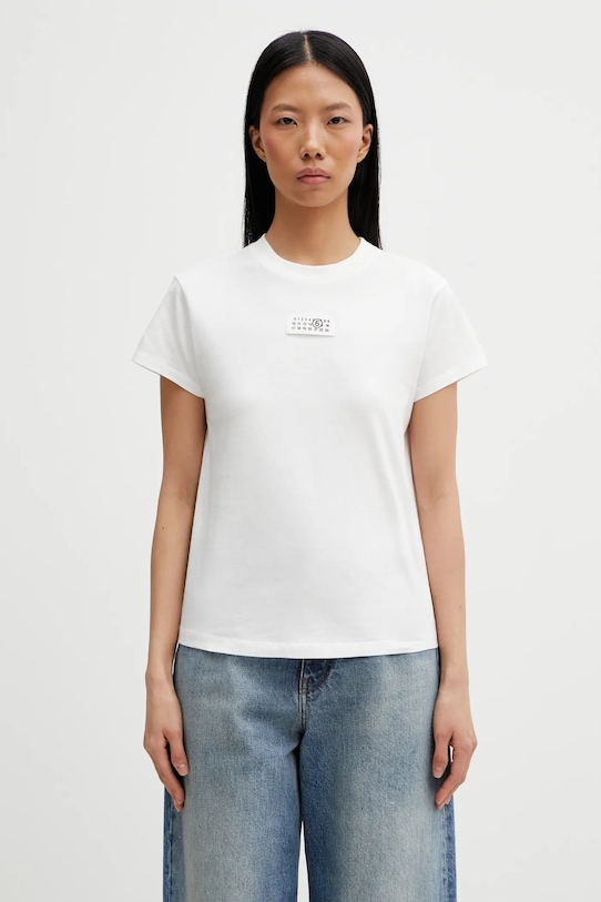 MM6 Maison Margiela t-shirt bawełniany regular biały S52GC0327.M20170
