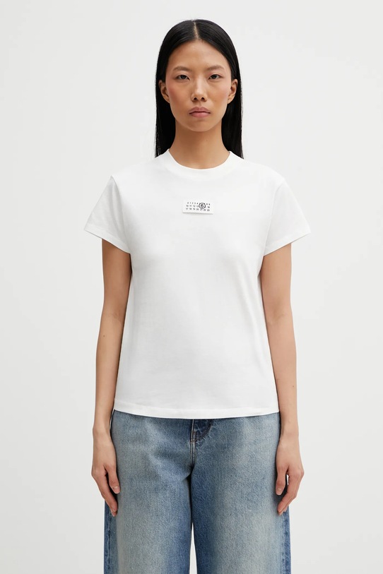 MM6 Maison Margiela t-shirt bawełniany bawełna biały S52GC0327.M20170