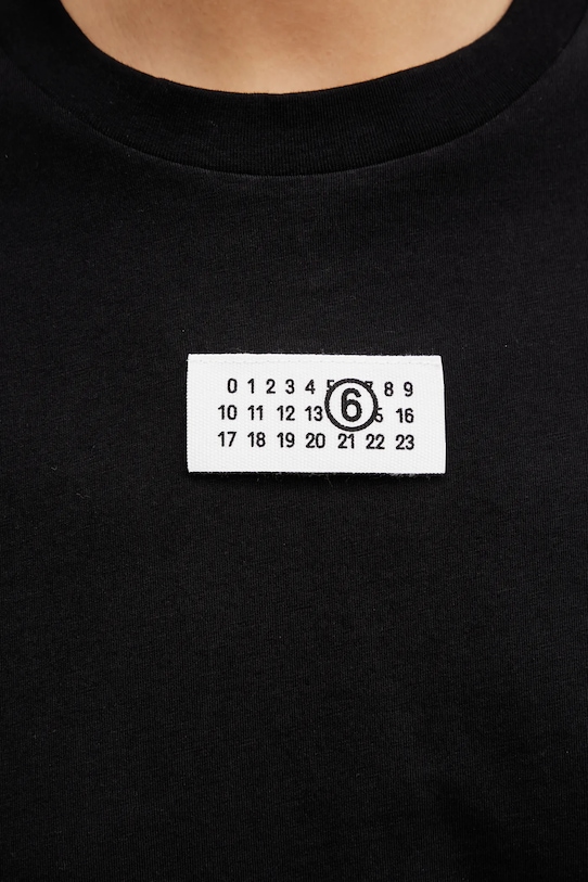 MM6 Maison Margiela t-shirt bawełniany czarny S52GC0327.M20170