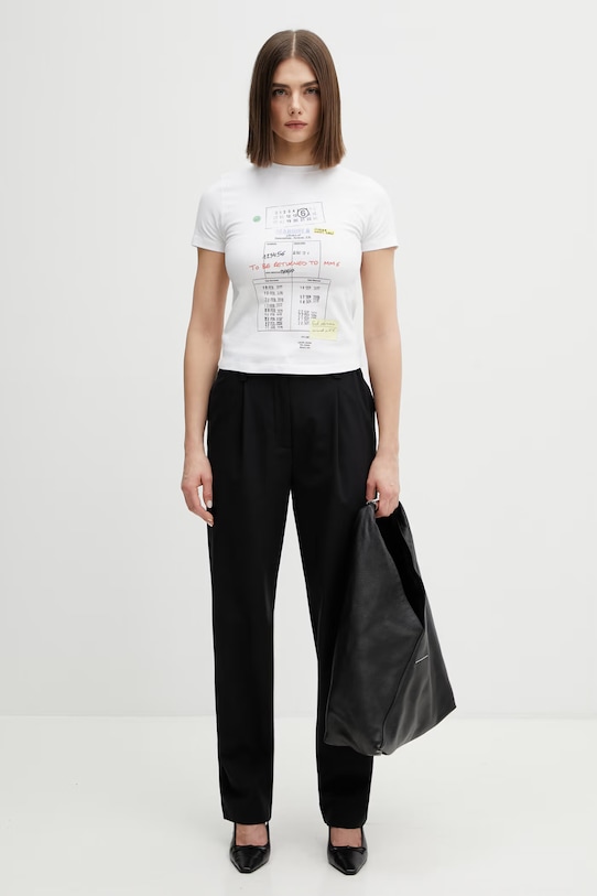 MM6 Maison Margiela t-shirt S52GC0360.M20185.100 biały