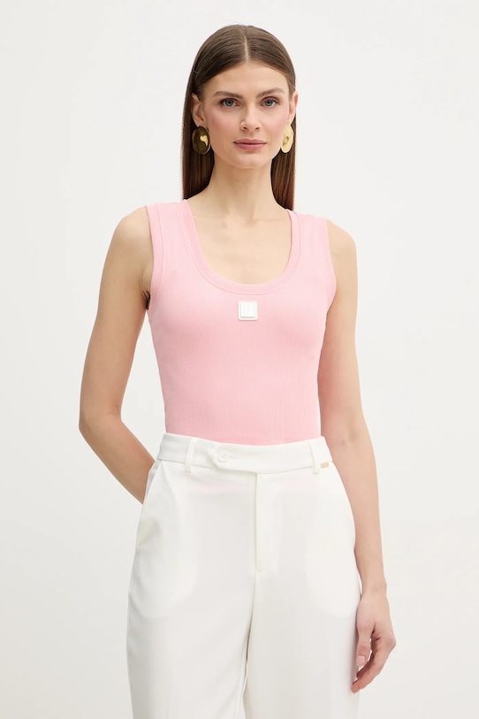 Fracomina top z elastanem różowy FP26ST2001J40101