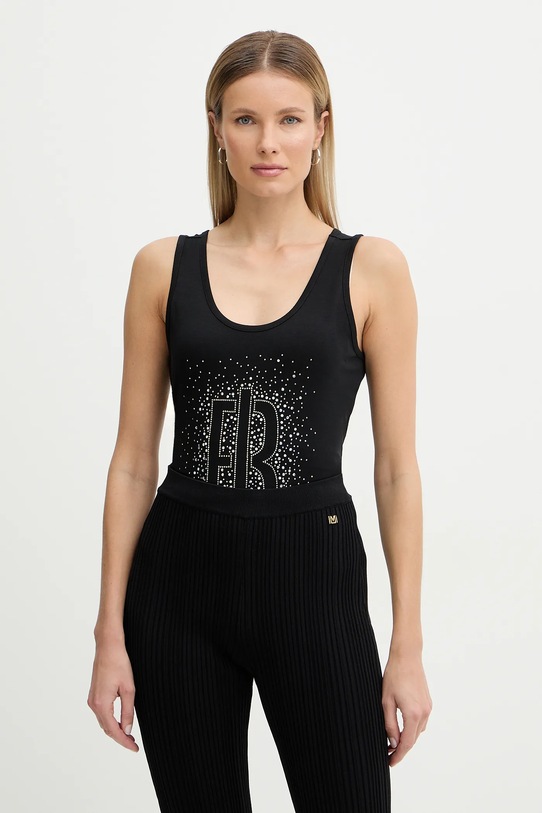 Fracomina top regular czarny FP26ST2010J401N5