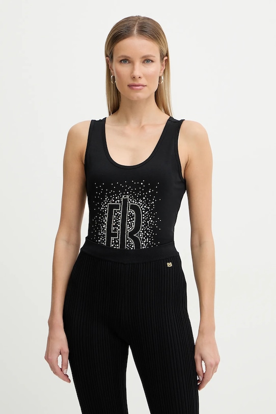 Fracomina top regular czarny FP26ST2010J401N5