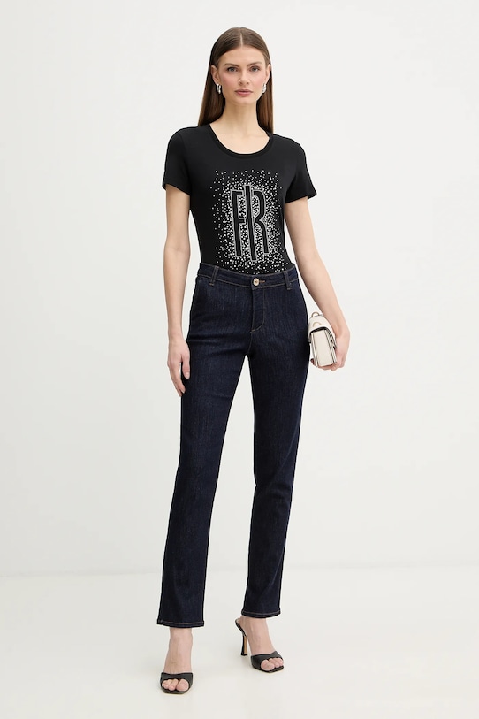 Fracomina t-shirt FP26ST3002J401N5 czarny SS26