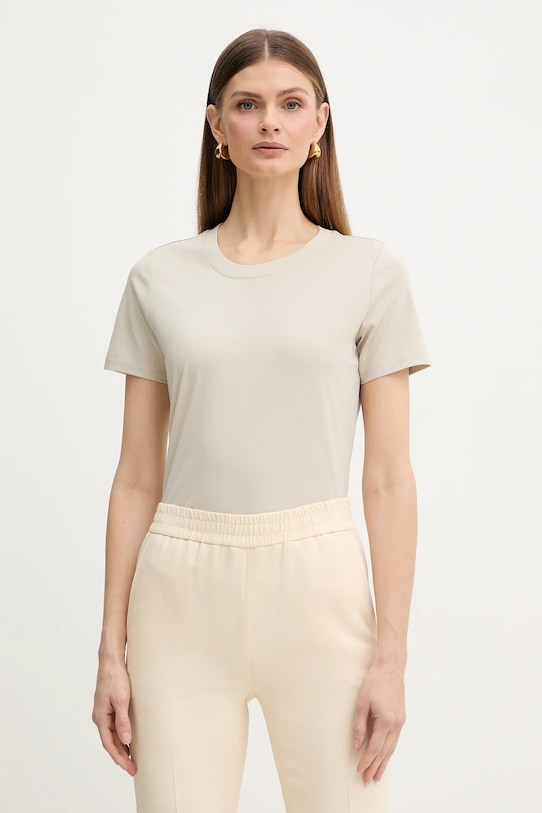 Fracomina t-shirt regular beżowy FP26ST3014J43301