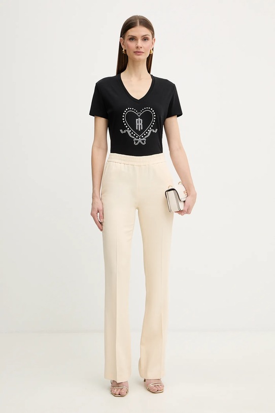 Fracomina t-shirt FP26ST3007J401N5 czarny SS26