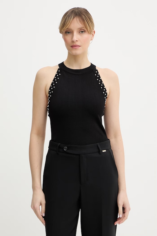 Fracomina top pozostałe czarny FR26ST4003K42101