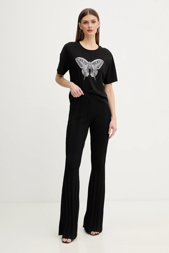 Fracomina t-shirt FR26ST3046J401N5 czarny SS26