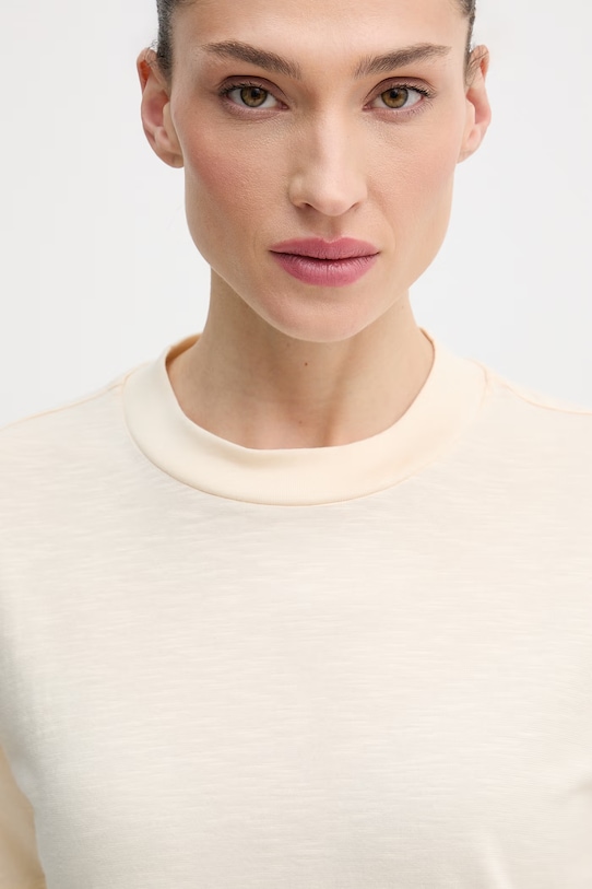 Памучна тениска United Colors of Benetton бежов 3BVXD10BY