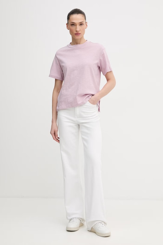 United Colors of Benetton t-shirt bawełniany 3BVXD10BY różowy SS26