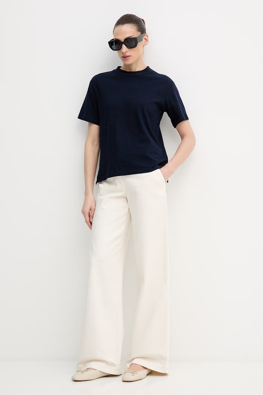 Bavlnené tričko United Colors of Benetton 3BVXD10BY tmavomodrá SS26