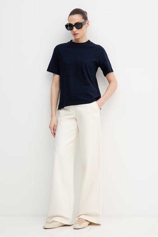 Bavlnené tričko United Colors of Benetton 3BVXD10BY tmavomodrá SS26