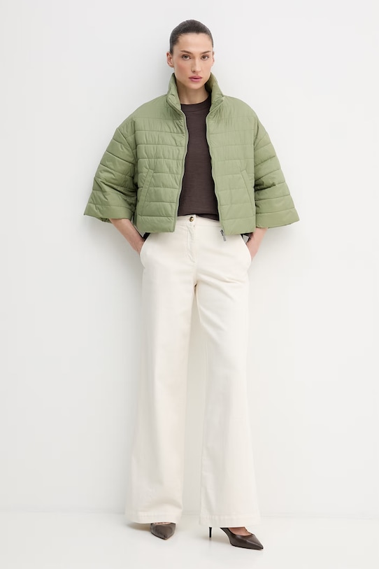 United Colors of Benetton t-shirt bawełniany 3BVXD10BY brązowy SS26