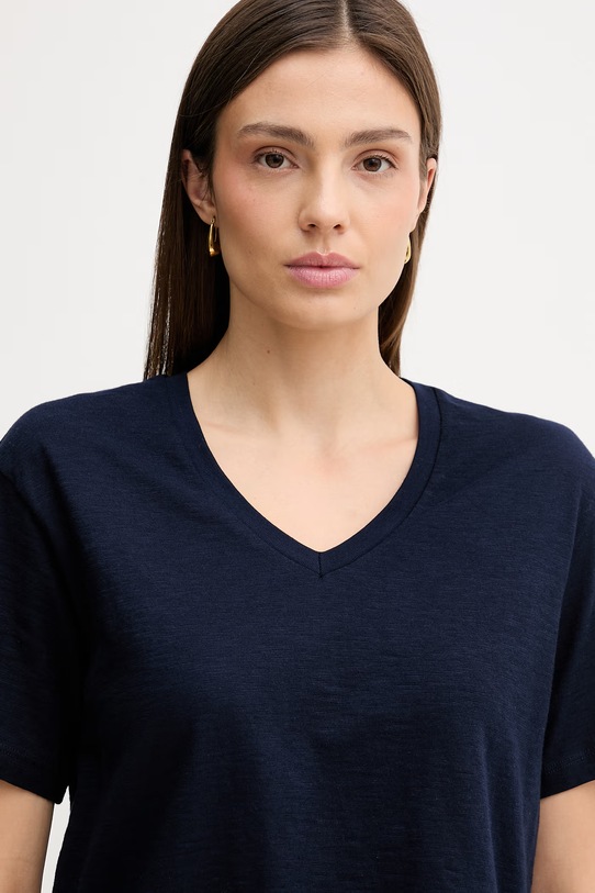 United Colors of Benetton t-shirt bawełniany granatowy 3BVXD4020