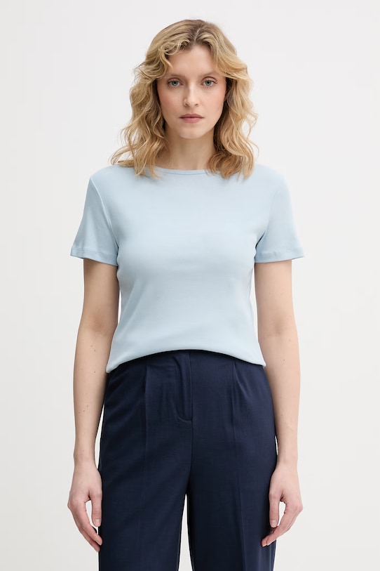 United Colors of Benetton t-shirt bawełniany bawełna niebieski 3GA8D10BX