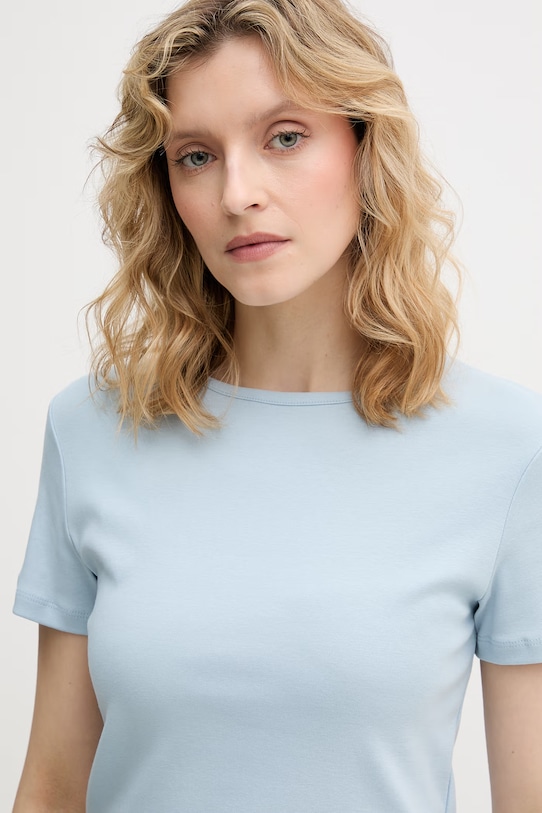 United Colors of Benetton t-shirt bawełniany niebieski 3GA8D10BX