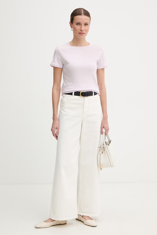 United Colors of Benetton tricou din bumbac 3GA8D10BX roz SS26