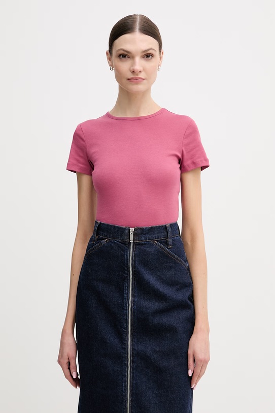 United Colors of Benetton t-shirt bawełniany bawełna różowy 3GA8D10BX