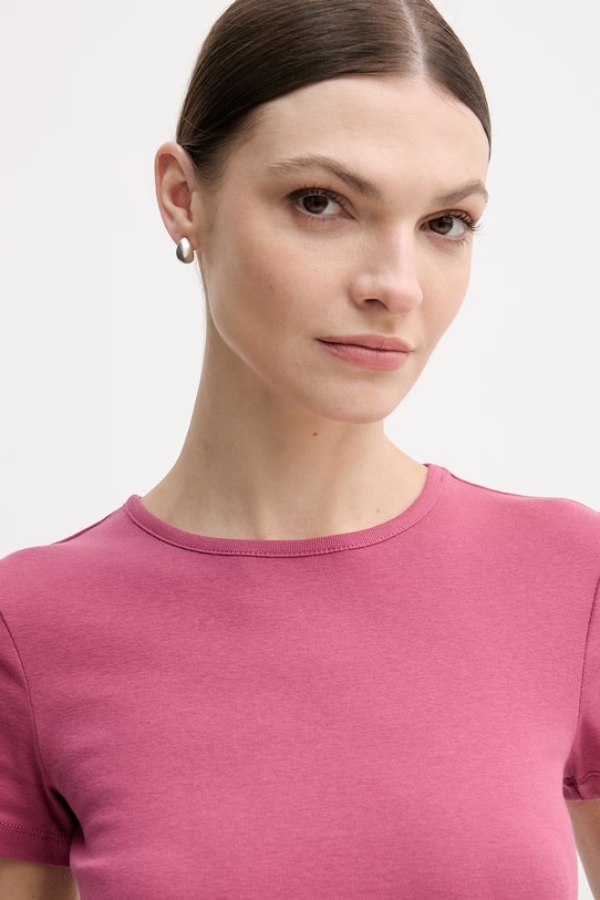 United Colors of Benetton t-shirt bawełniany różowy 3GA8D10BX