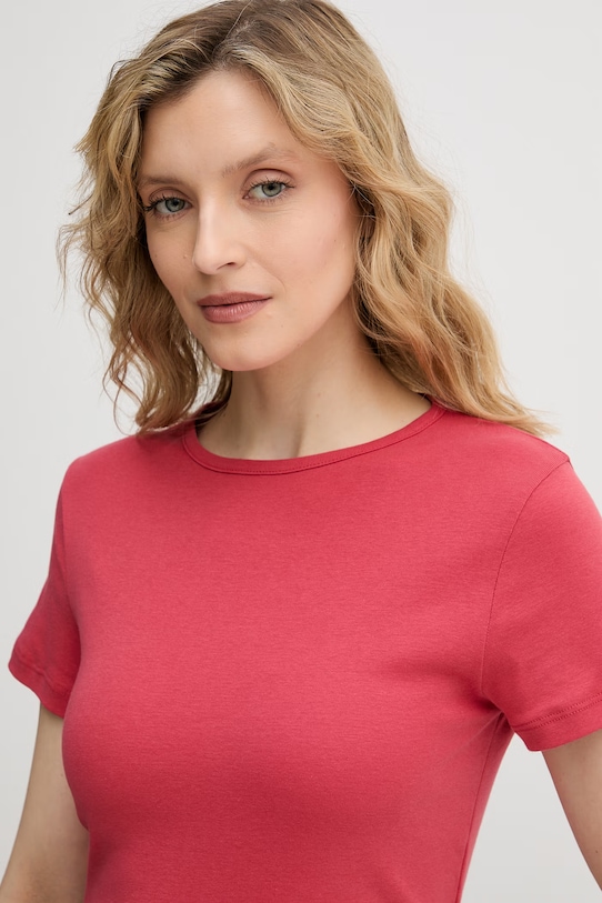 United Colors of Benetton t-shirt bawełniany czerwony 3GA8D10BX