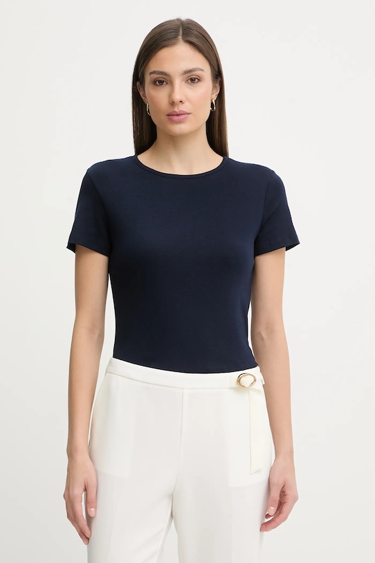 United Colors of Benetton t-shirt bawełniany bawełna granatowy 3GA8D10BX