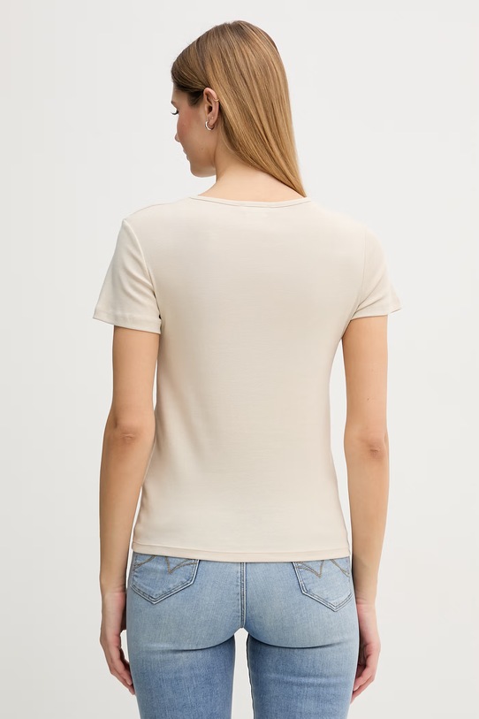 United Colors of Benetton t-shirt bawełniany 3GA8D10BX beżowy SS26