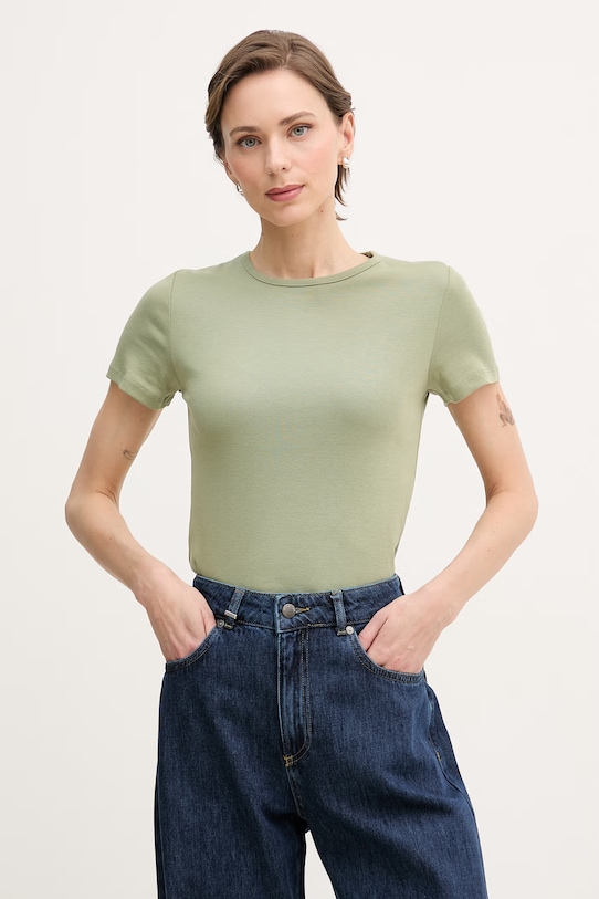 United Colors of Benetton t-shirt bawełniany bawełna zielony 3GA8D10BX