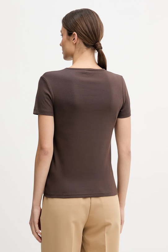 Odzież United Colors of Benetton t-shirt bawełniany 3GA8D10BX brązowy