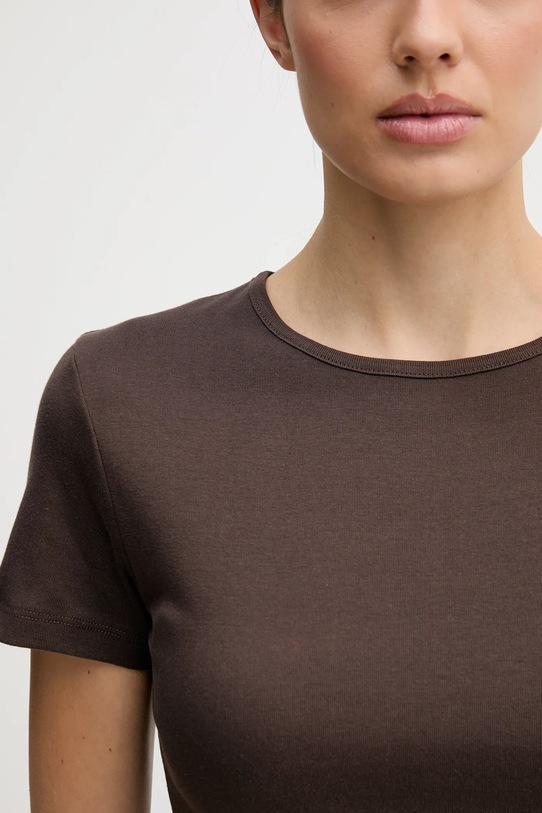 United Colors of Benetton t-shirt bawełniany 3GA8D10BX brązowy