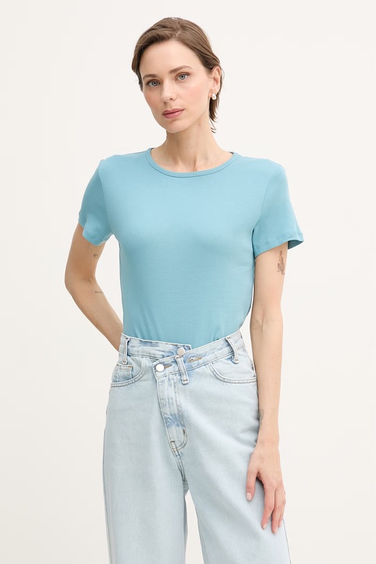 United Colors of Benetton t-shirt bawełniany bawełna niebieski 3GA8D10BX