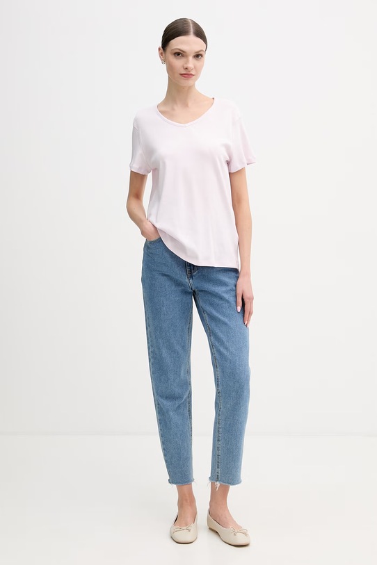 United Colors of Benetton t-shirt bawełniany 3GA8D4029 różowy SS26