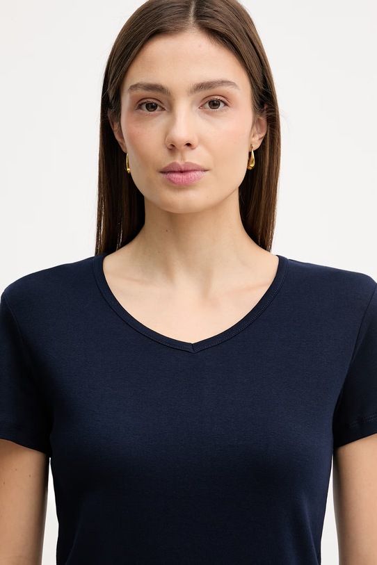 United Colors of Benetton t-shirt bawełniany granatowy 3GA8D4029