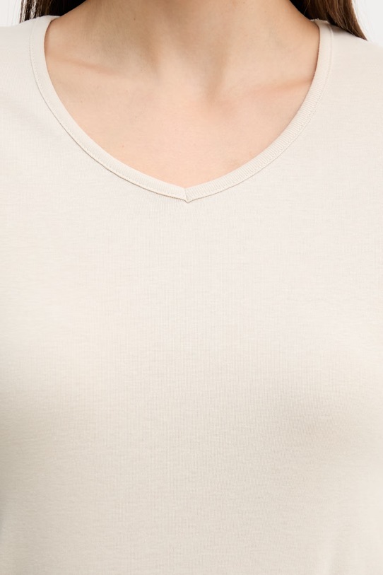 United Colors of Benetton t-shirt bawełniany 3GA8D4029 beżowy