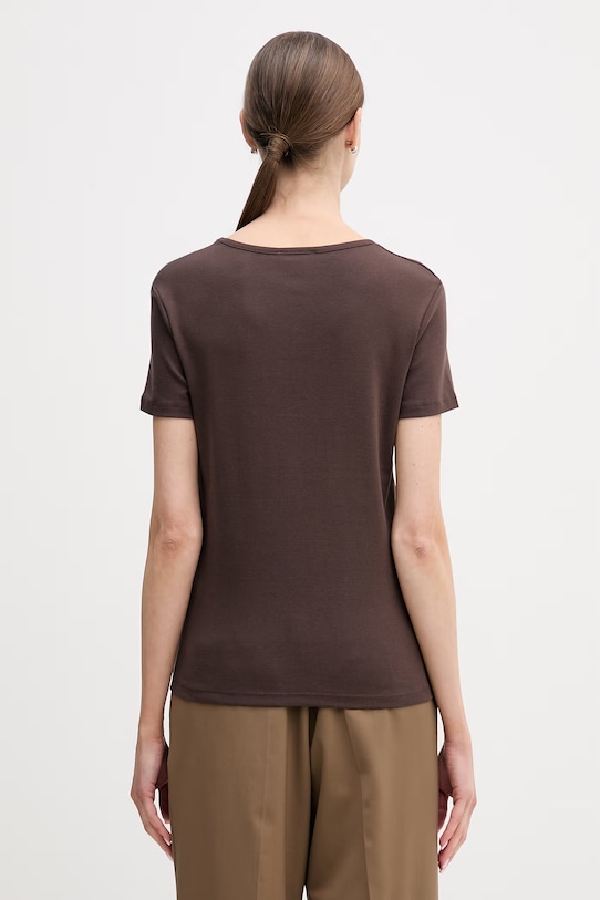 Odzież United Colors of Benetton t-shirt bawełniany 3GA8D4029 brązowy