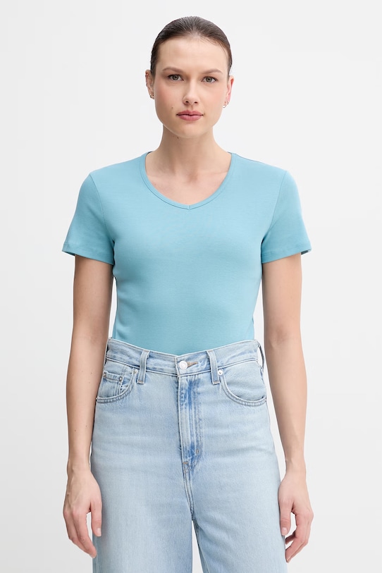 United Colors of Benetton t-shirt bawełniany bawełna niebieski 3GA8D4029