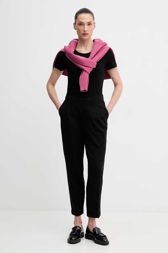 United Colors of Benetton t-shirt bawełniany 3GA8D4029 czarny SS26