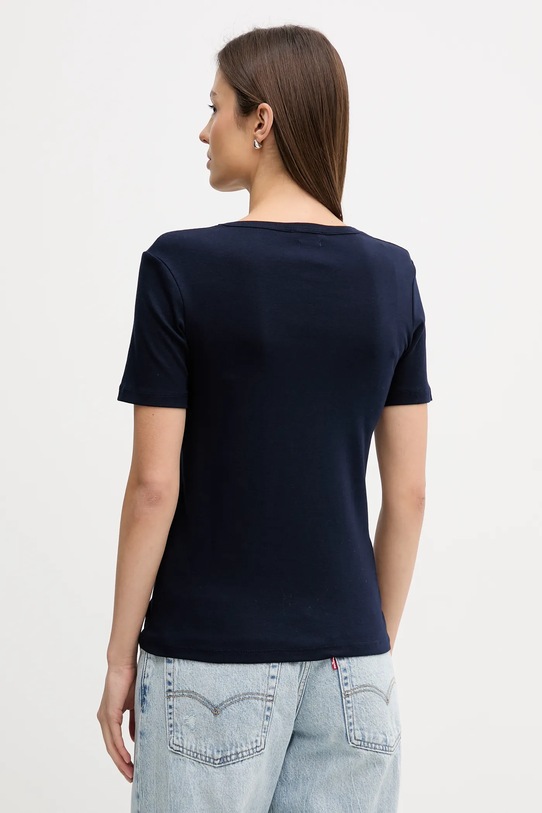 Odzież United Colors of Benetton t-shirt bawełniany 3GA8E16A2 granatowy