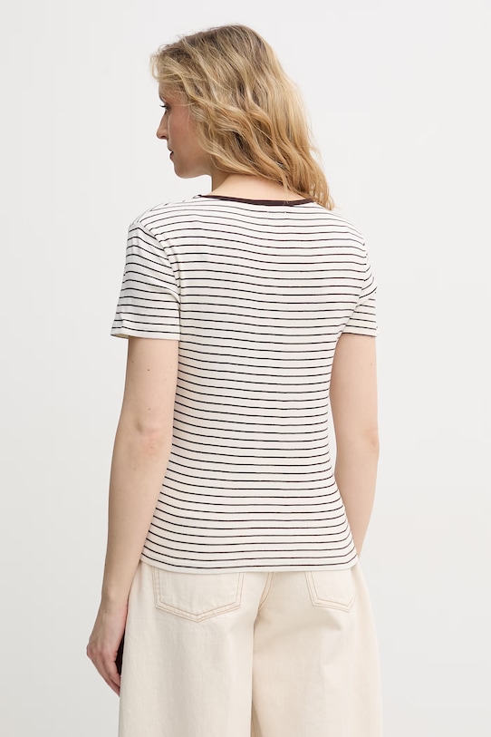 Odzież United Colors of Benetton t-shirt damski bawełniany 339PD10BX beżowy